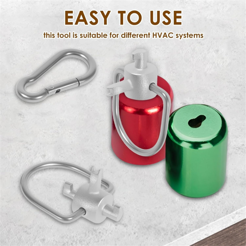 2Pcs Locking Cap Key HVAC Tool for Refrigerant, Equipment Repair Tool 2