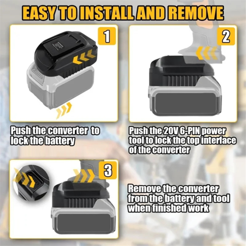 DM20WORX6 Power Tool Adapter Converter for Lithium Battery 2