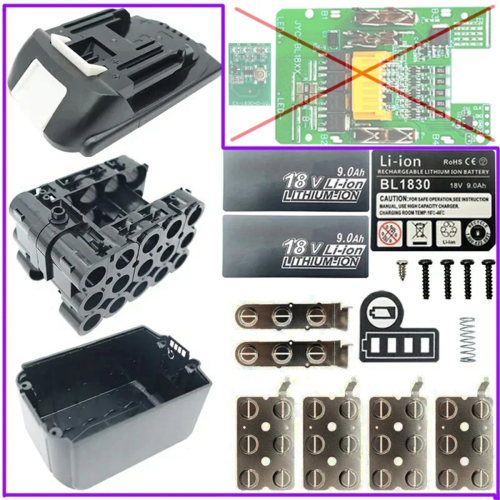 BL1890B Lithium Ion Battery Plastic Case 15X18650 for 1