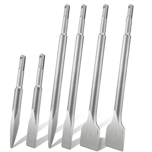SDS Plus Chisel Set,6pcs Tile Chisel Spade Chisel Drill Hammer Chisel