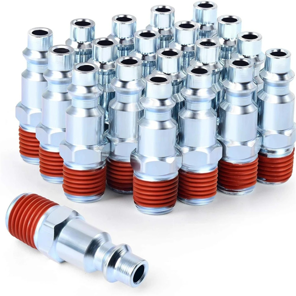 20Pc 1/4 Inch External Thread Pneumatic Quick Coupling Male Connector 4711585137604