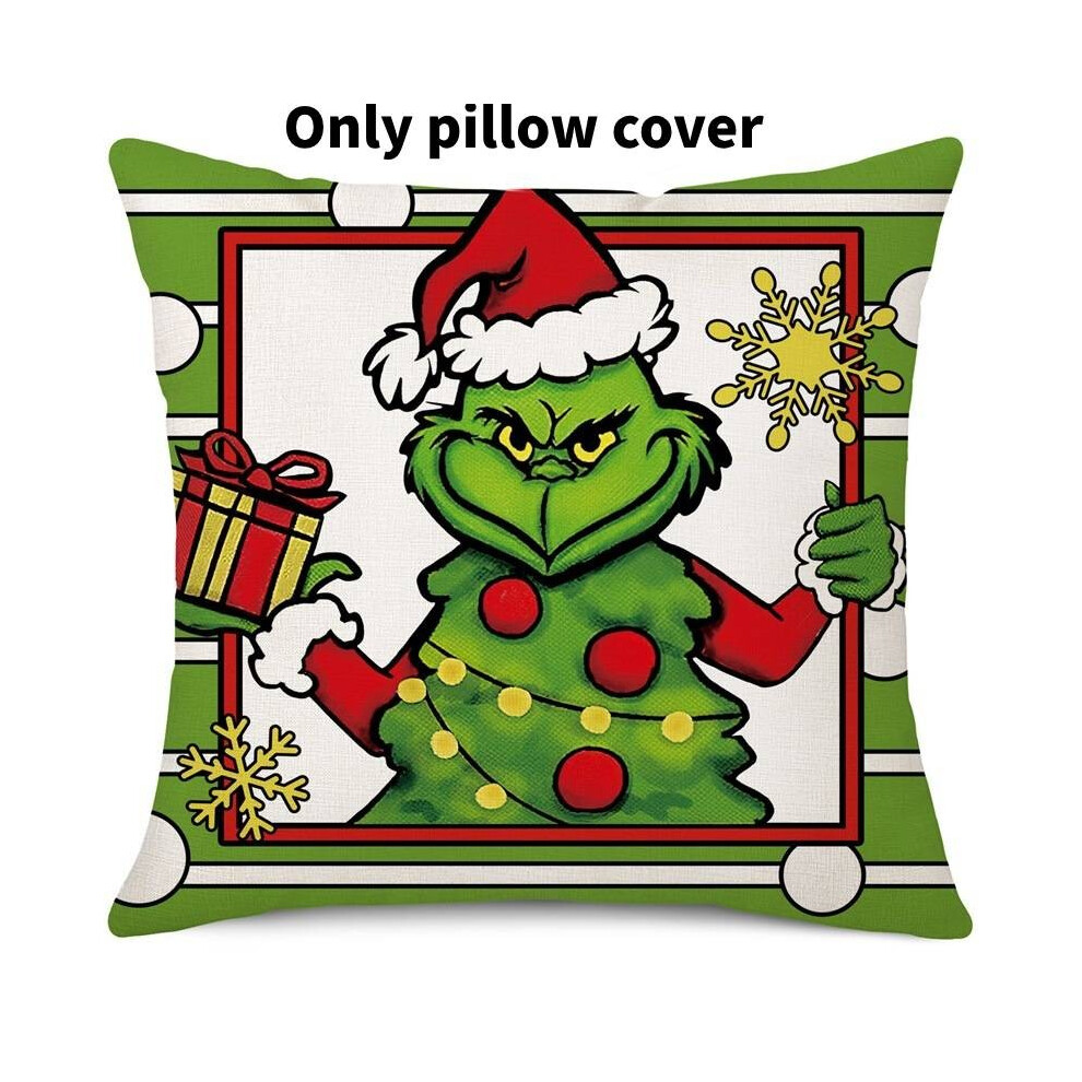 (Style 21)Housse de coussin The Grinch canapés de Noël taie d'oreillers jet Noël décoration intérieure