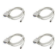 DB9P til 8P Mini Din RS232 Downloadkabel Hvid 8,2 Fod til PLC -EH