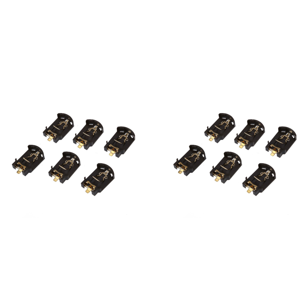 6Pcs Plastic Housing Cr2032 Button Cell Battery Socket Holder Brown 4711585138632