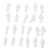 100pcs HO Scale 1:100 White Model People Unpainted Train Figures 2
