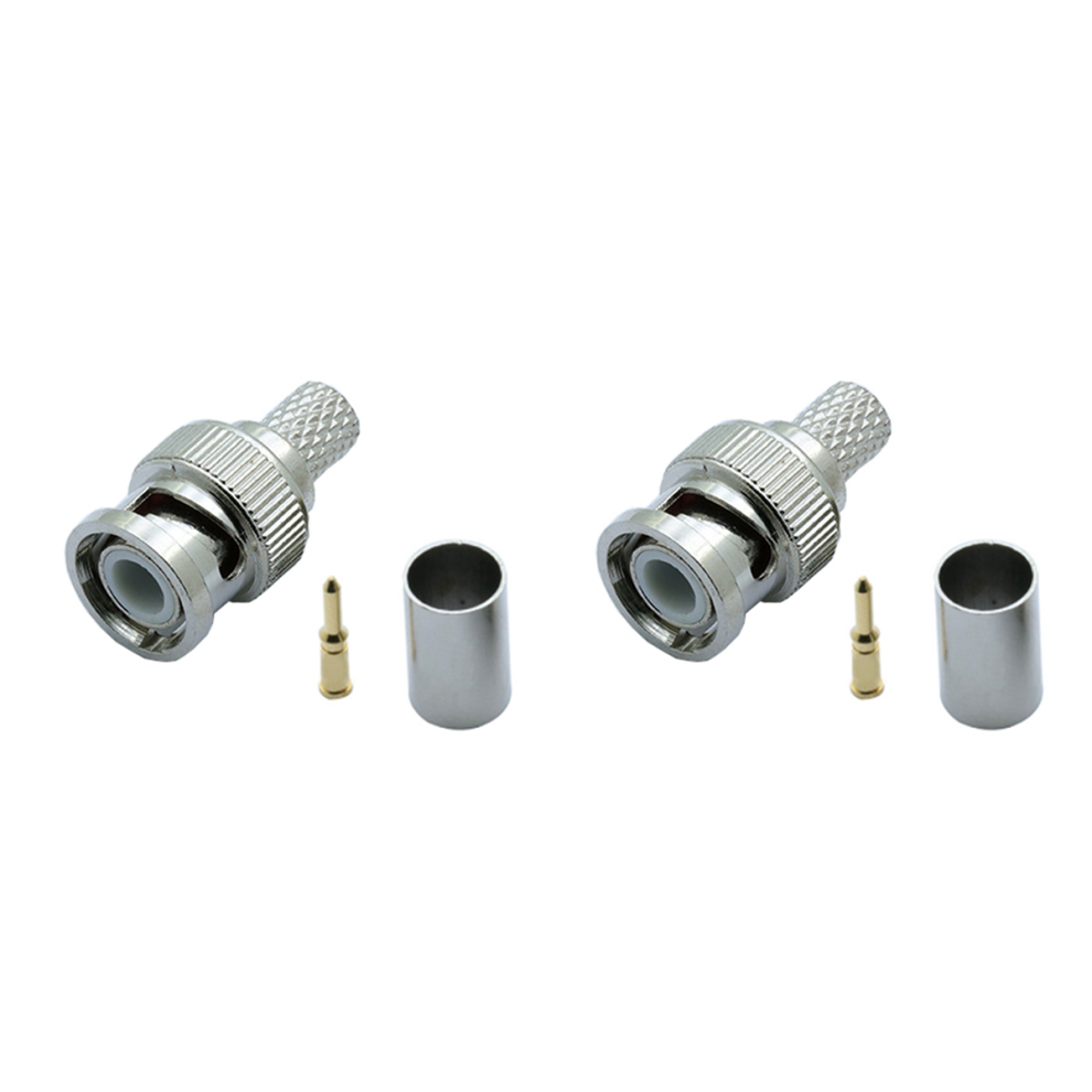 60Pcs Bnc Male Crimp Connector For Cctv System Connector Bnc Rg6 4711585145210