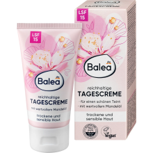 2X Balea Nourishing Day Cream for Dry Skin Almond Oil SPF 15 50 ml