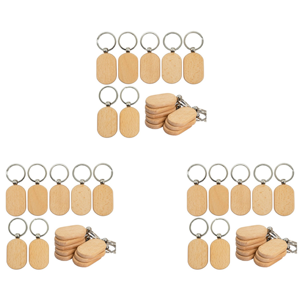 Blank Wooden Key Tag Diy Keychains Key Wood Engraving Blanks 20 Pack 4711585142882