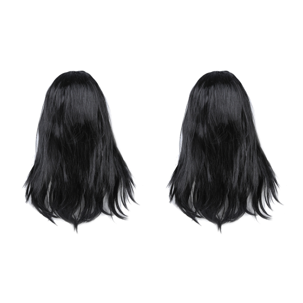 Black Stylish Women Long Straight Wigs Dress Cosplay Costume Wig