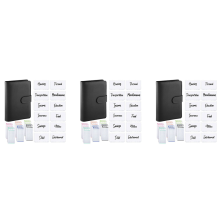 25Pcs A6 PU Leather Budget Binder Set, Binder Cover Planner Black