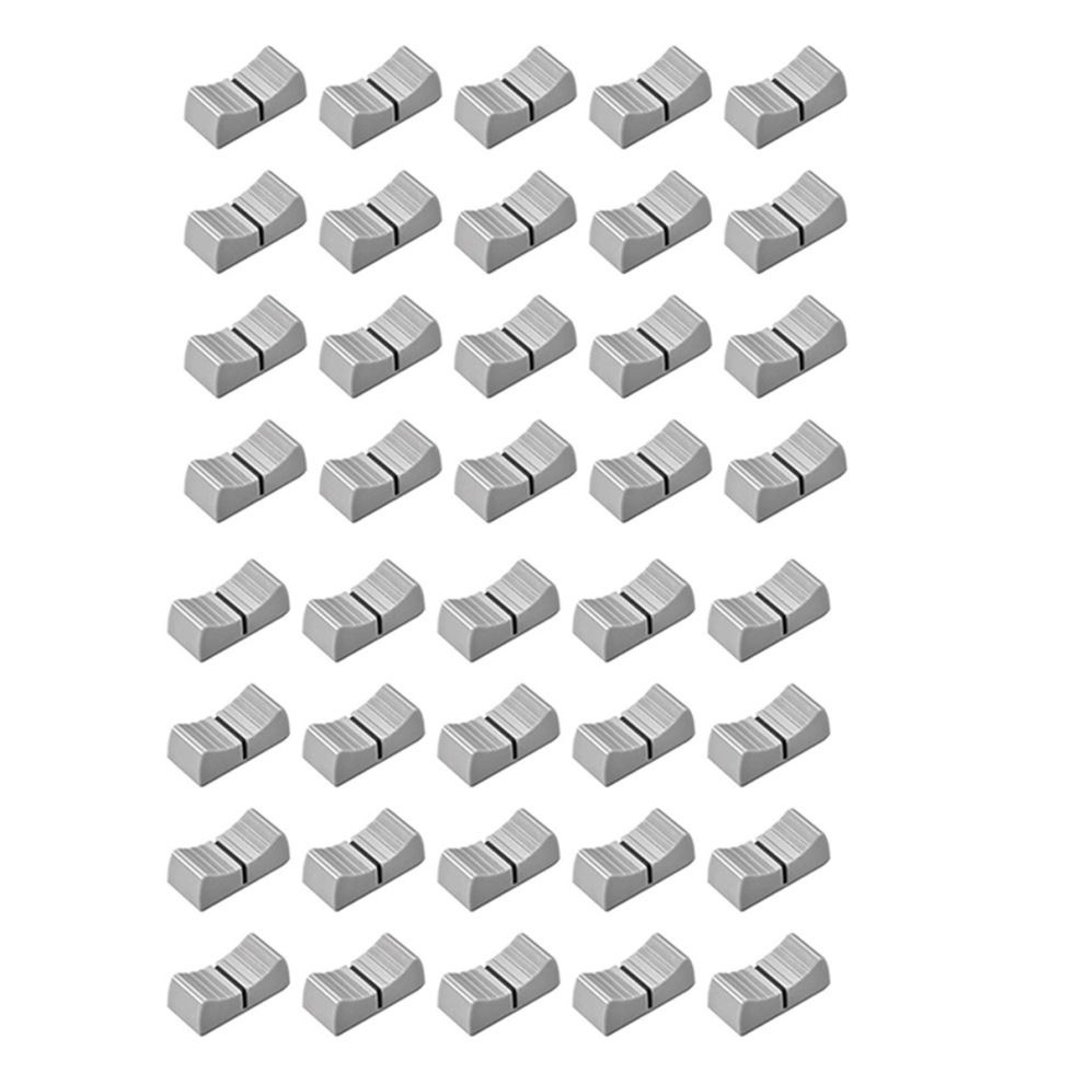 40Pcs Console Mixer Slider Fader Knobs For Potentiometer Knob Gray 4711585118375