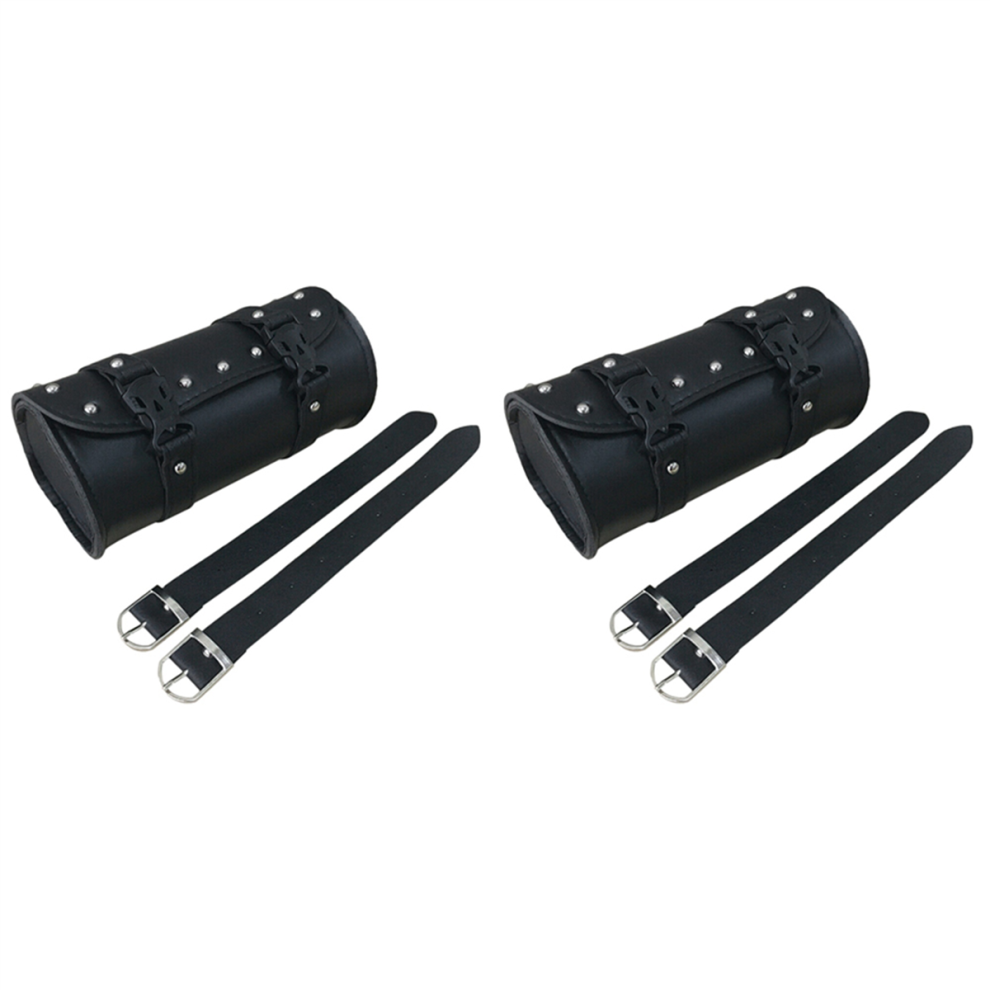 Motorrad Leder Universal Werkzeug Rollensattel Runde Tasche 4711585124932