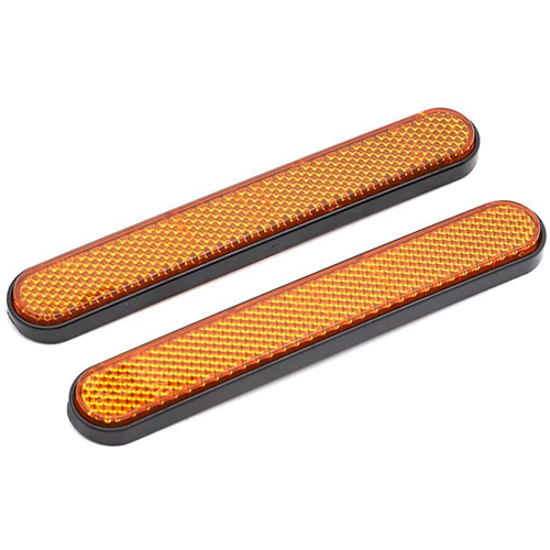 2X Motorcycle Front Fork Reflector for Softail 883 Yellow 1