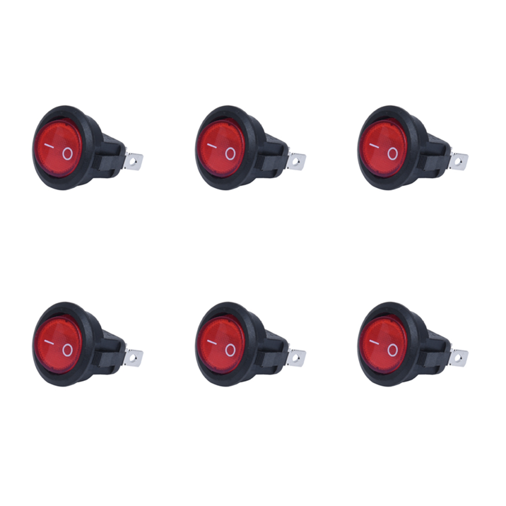 Interrupteur A Bascule Bipolaire On Off Rouge 3 Broches 220V 4711585124765