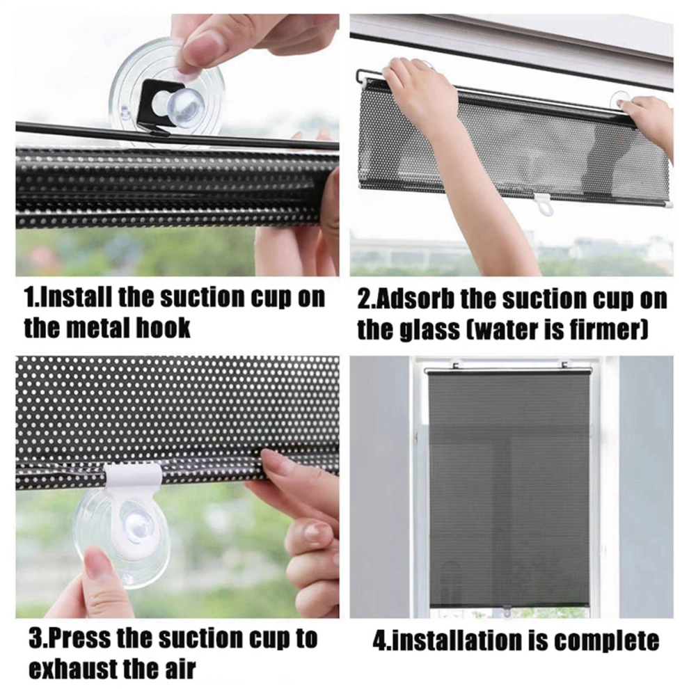 Sunshade Roller Blackout Suction Cup Blinds Curtains For Kitchen A 4711585147610