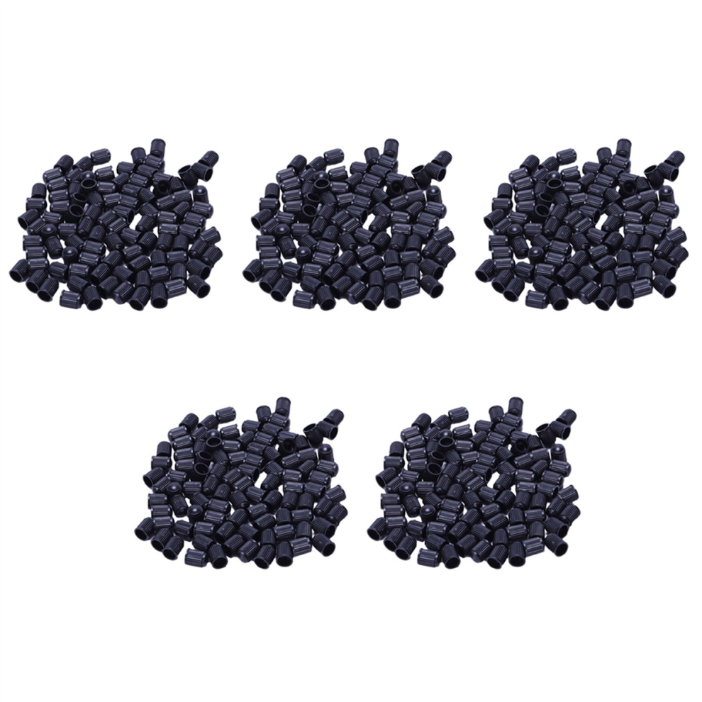 Set Of 100 - Plastic Replacement Valve Caps Black 4711585124130
