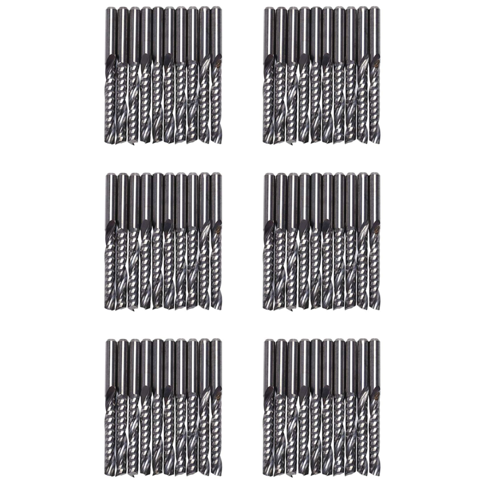 10Pcs Cnc Router Bits 3.175 X 22Mm Single Flute Spiral Carbide 4711585122617
