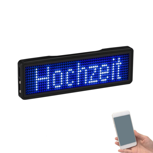Bluetooth LED Name Badge Rechargeable Light Sign Display LED,Type 5 1