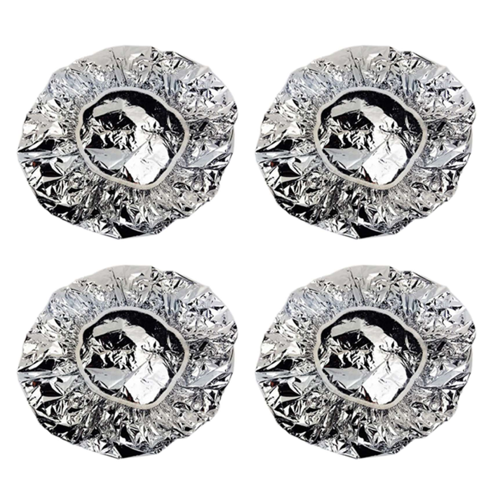 Silver Shower Heat Insulation Aluminum Foil Hat Elastic Bathing Cap