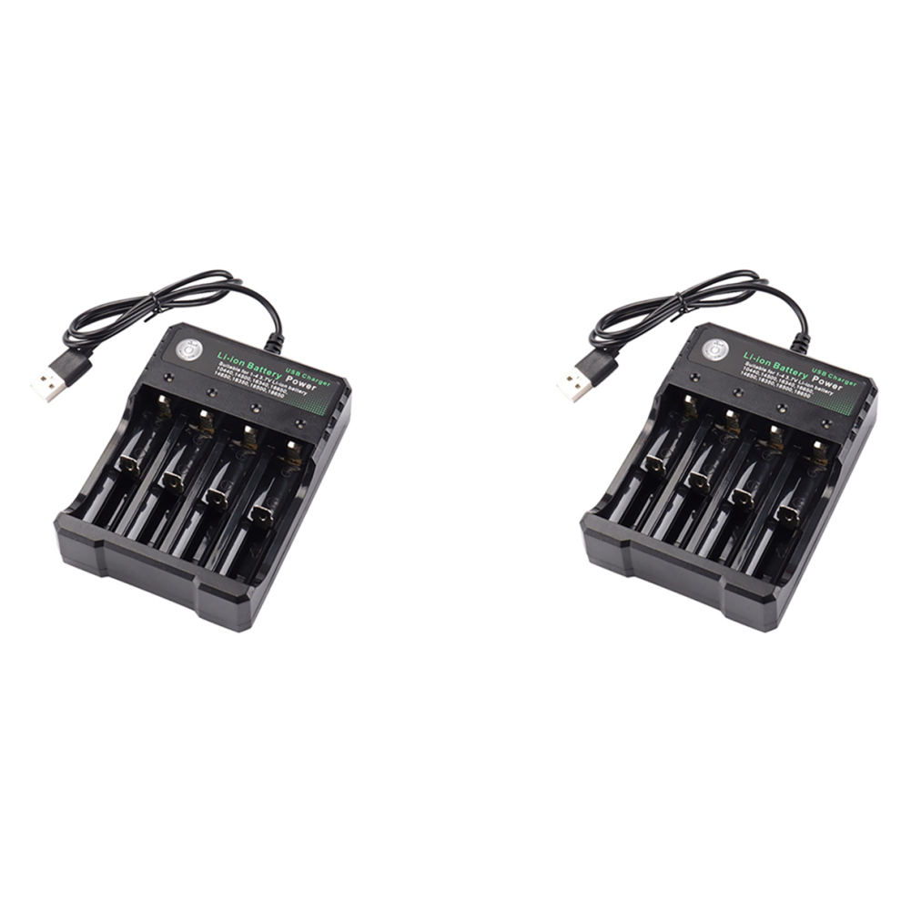 18650 Lithium Battery Charger 4 Slot 3.7V Smart Usb Charging Stand 4711585150177