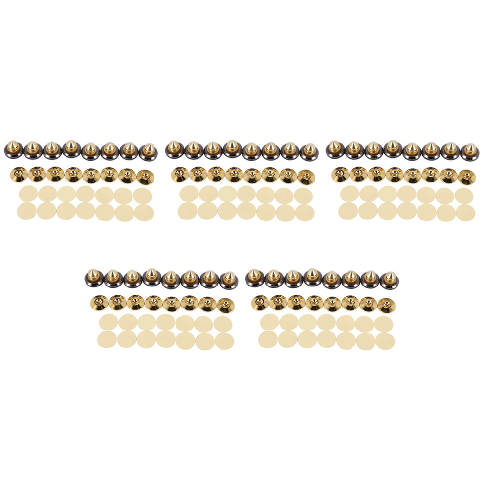 8 Set -Plated Speaker Spikes, Cd Audio Subwoofer Isolation Feet Golden 4711585121887