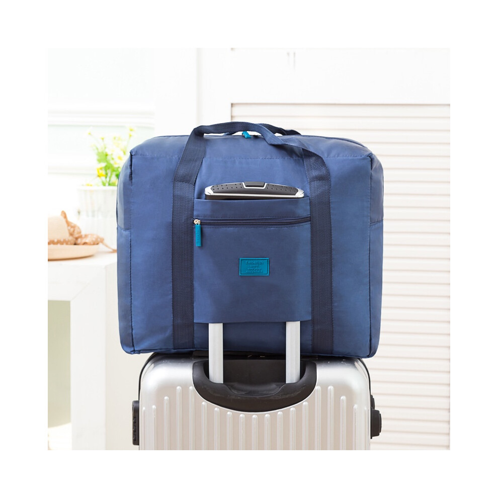 (Navy Blue) Travel Big Foldable Storage Luggage Carryon Organizer Bags Hand Shoulder-image-OPC-PJVM2BS-NEW