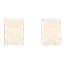 2Pcs 7.8X5.9 Inch Natural Wooden Basket Bottom, Basket Wood Base