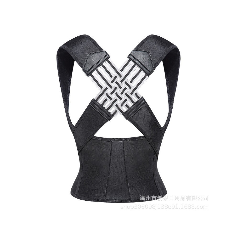 (, Xl) Anti Sitting Camel Posture Correction Belt Back Corrector Adjustable Posture Black