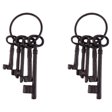 Pirate Treasure Chest Keys Set,Key Ring Antique Style (5 Keys)