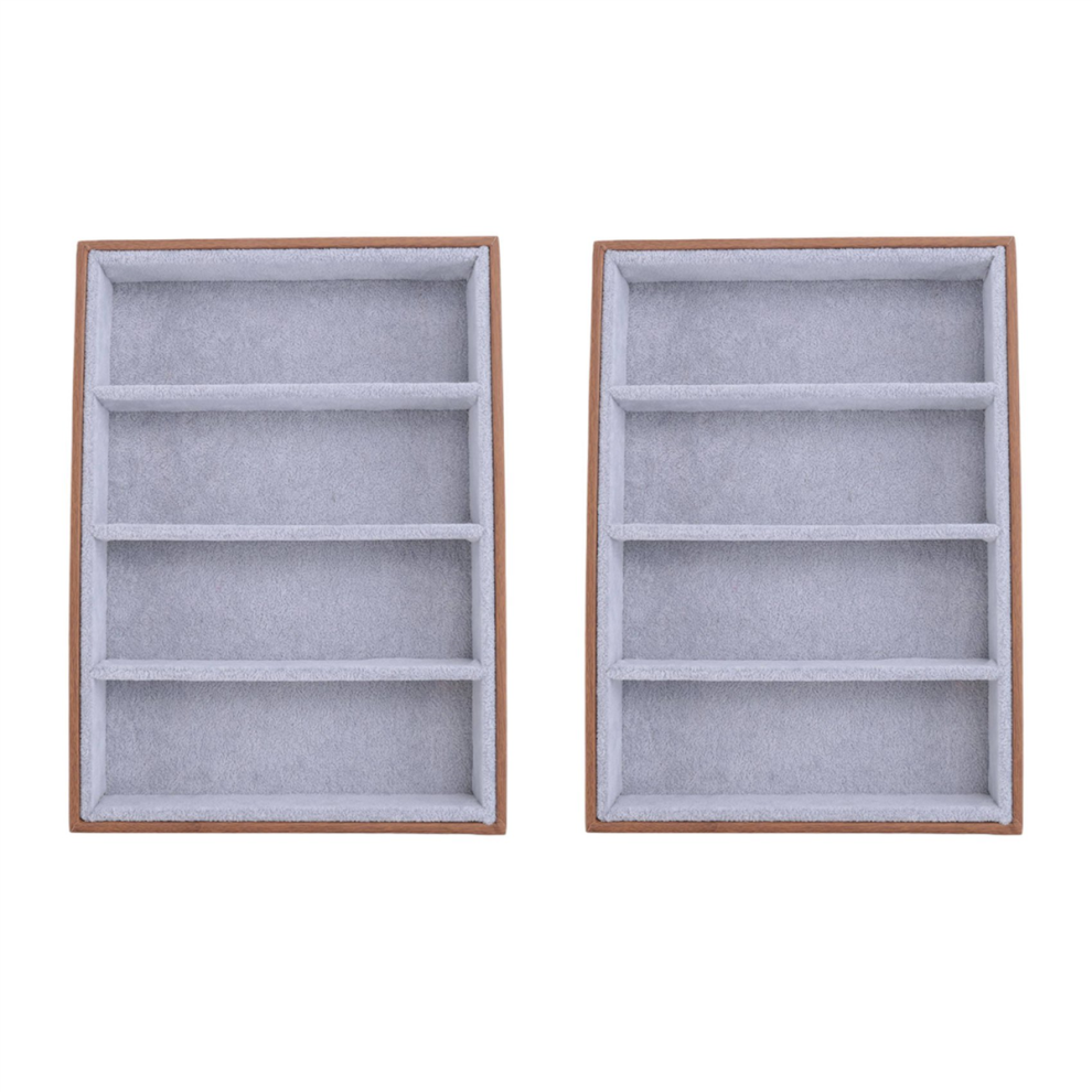 Brown Sunglasses Display Glasses Cases 4 Grids Sunglasses Display