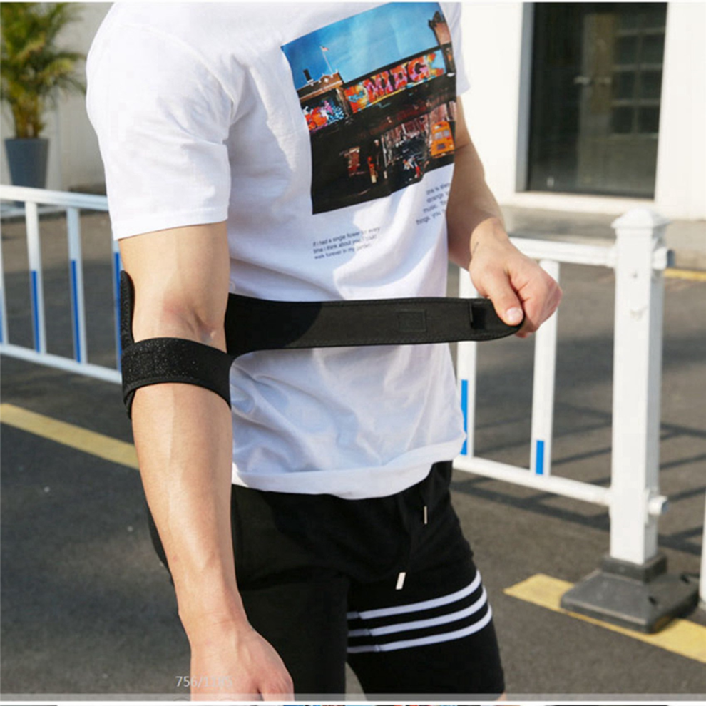 Black Elbow Brace Strap For Joint Arthritis Pain Relief Injury