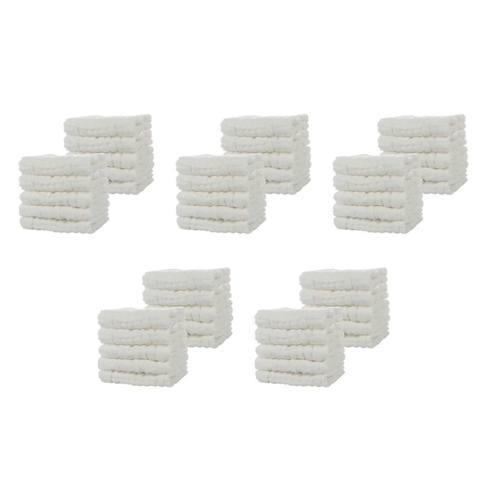 Baby Muslin Bath Towels, 10 Pack Cotton Baby Face Towel,White