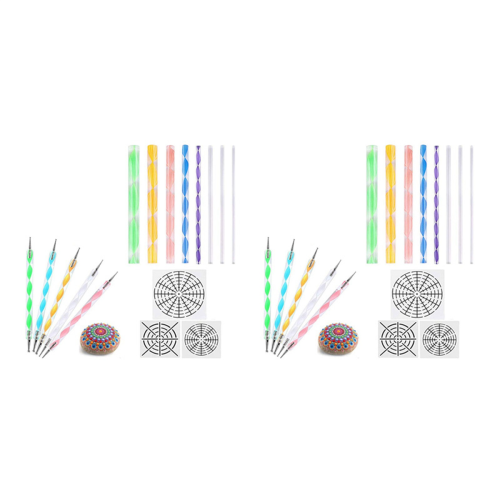 16 Pcs Mandala Dotting Tools for Painting Rocks Mandala Stencils Kit 1