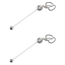 Pregnancy Maternity Belly Navel Ring Body Piercing Baby Feet White