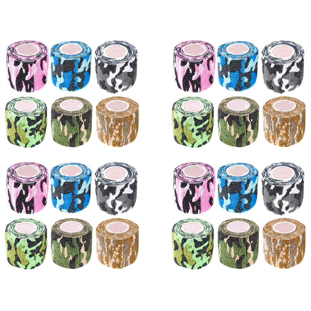 6 Roll Wrap Tape Bulk (Assorted and Camouflage Colors Random)