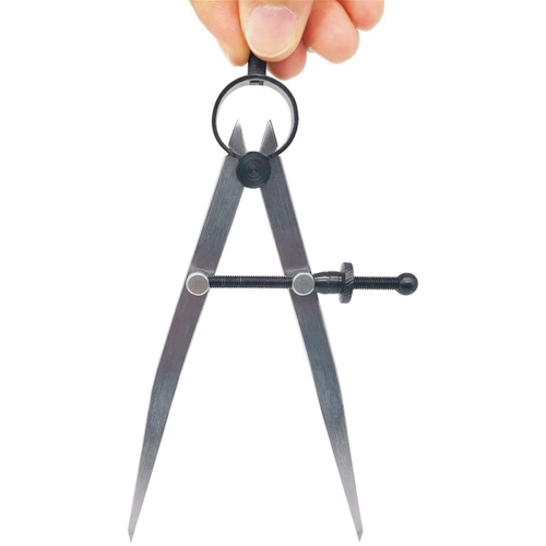 6 Inch Adjustable Lockable Steel Divider Wing Leather Compass 2
