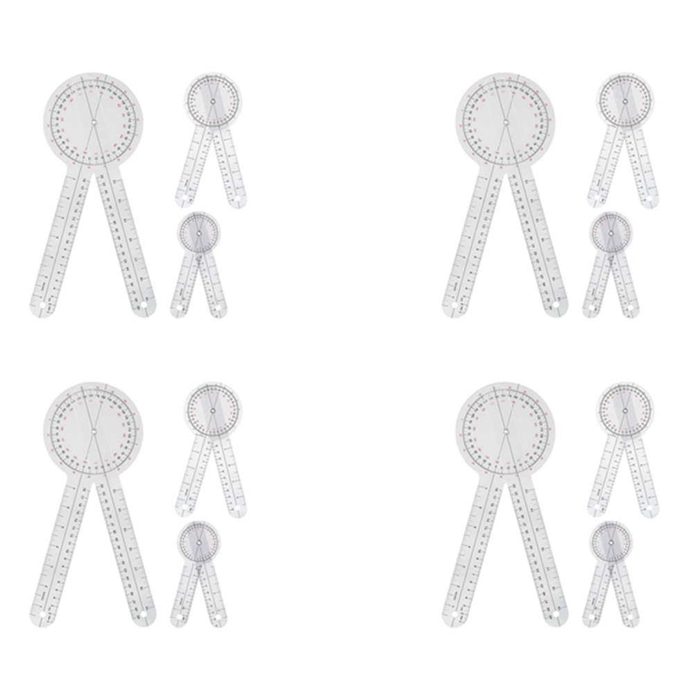 3-Piece Goniometer 6/8/12 Inch Occupational Therapy Protractor Tool-image-OPC-PJVMBH5-NEW
