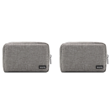 Portable Travel Storage Bag for Laptop Power Adapter Gray