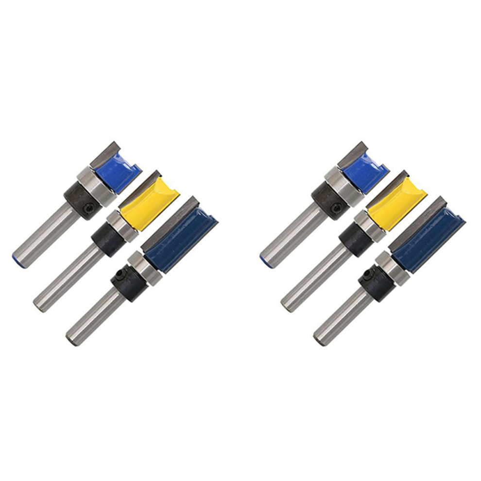 3Pcs 1/4 Inch Shank Flush Trim Router Bits Pattern Template Router 4713866745478