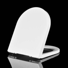 Luxury D Shape Toilet Seat Heavy Duty White Soft Close Top Release Tool Hinges