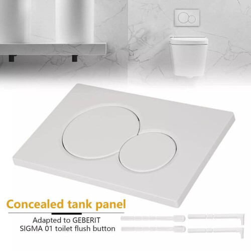 (Black)For Geberit Sigma 01 Dual Push Button Flush Plate Actuator Wc Cistern Concealed 2