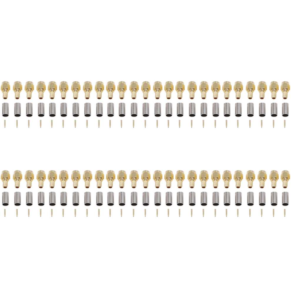 5Pcs Sma Male Plug Coaxial Connector Crimp For Rg58 Rg142 Rg400 4713866732683