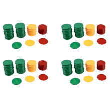 Red Yellow Green Round Shaped Poker Chips Lucky Game Props 69 Pcs