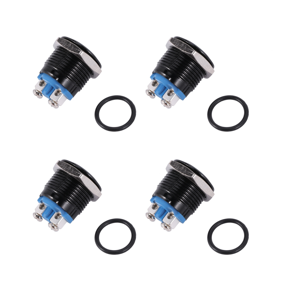 Bouton Poussoir Interrupteur Noir 16Mm 12V Pour Auto 4713866732454