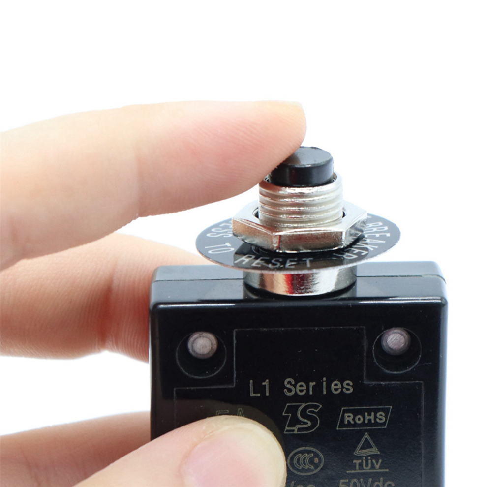 1X 5A 12V/24V Push Button Resettable Thermal Circuit Breaker 4713866749636