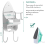 Iron Board Hanger Wall Electric Iron Holder with Removable Hooks -2 3