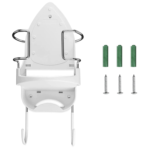 Iron Board Hanger Wall Electric Iron Holder with Removable Hooks -2 1