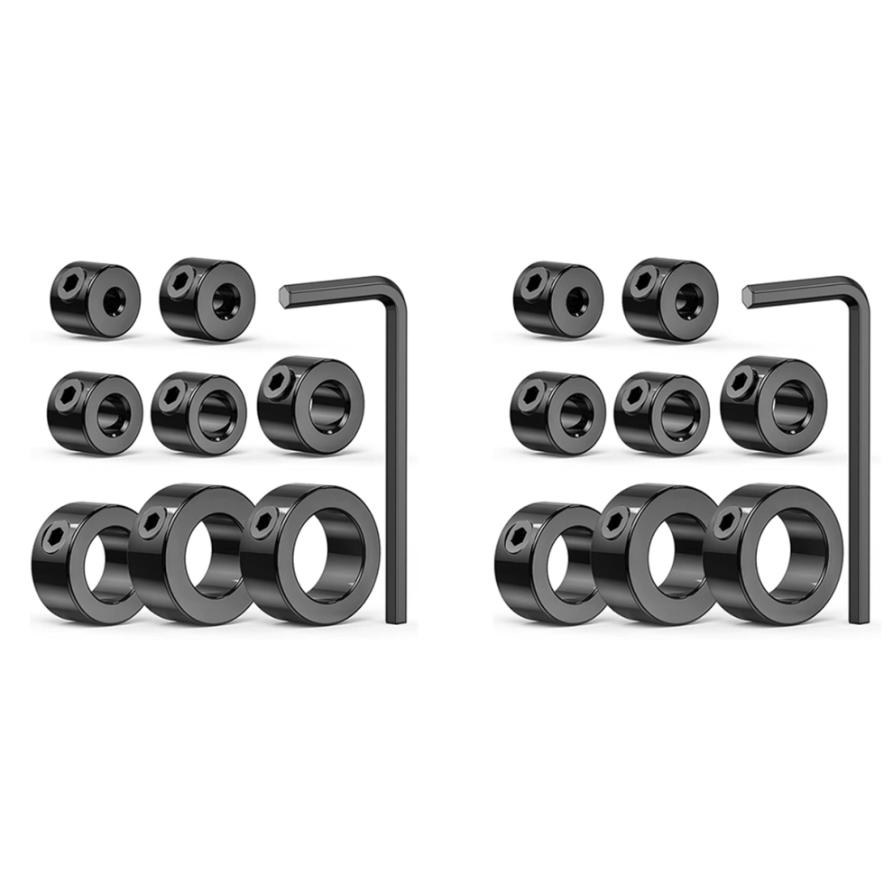9Pcs Adjustable Drill Depth Collar Limit Ring With Carbon Steel Set 4713866736087