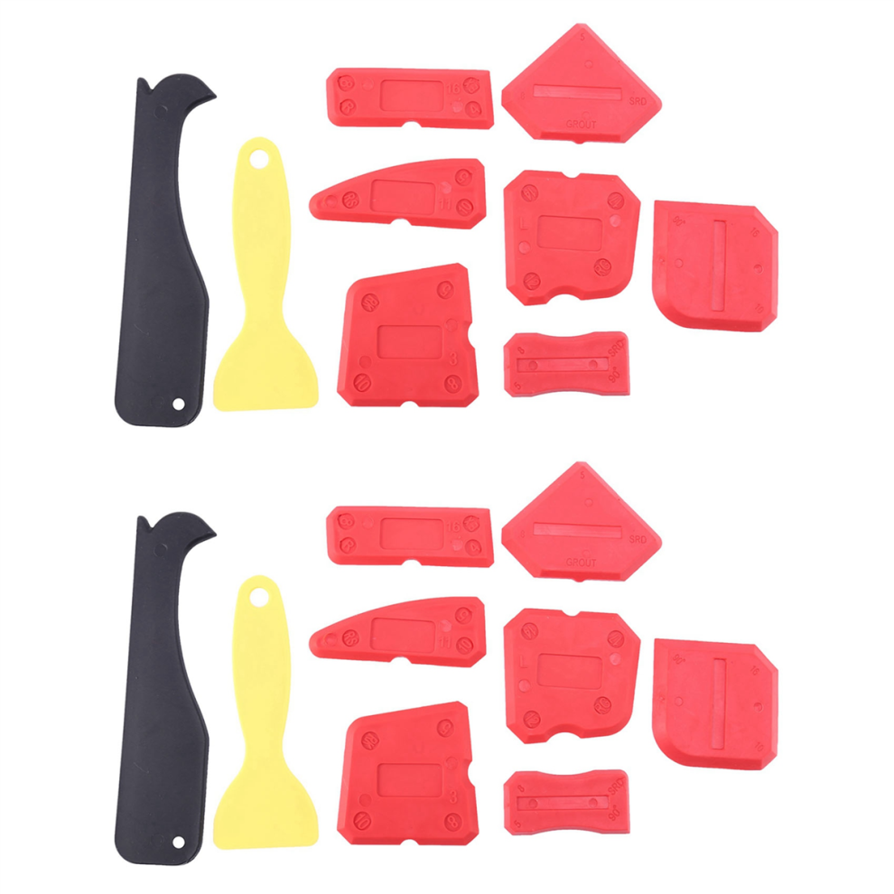 9 Pieces Silicone Sealant Finishing Smoothing Caulking Tool Kit, Red 4713866749674
