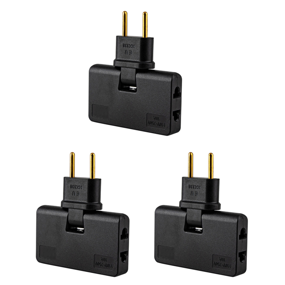 Rotate Eu Plug Converter 180 Degree Extension Plug,Black 4713866735219